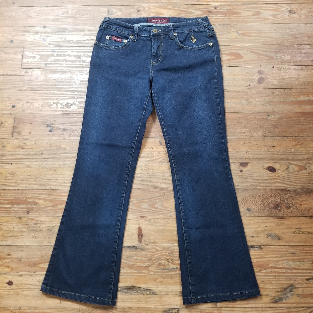 Baby Phat Women's Boot Cut Jeans - Dark Blue